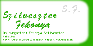 szilveszter fekonya business card